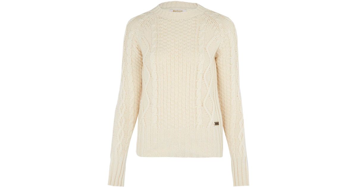barbour cream jumper