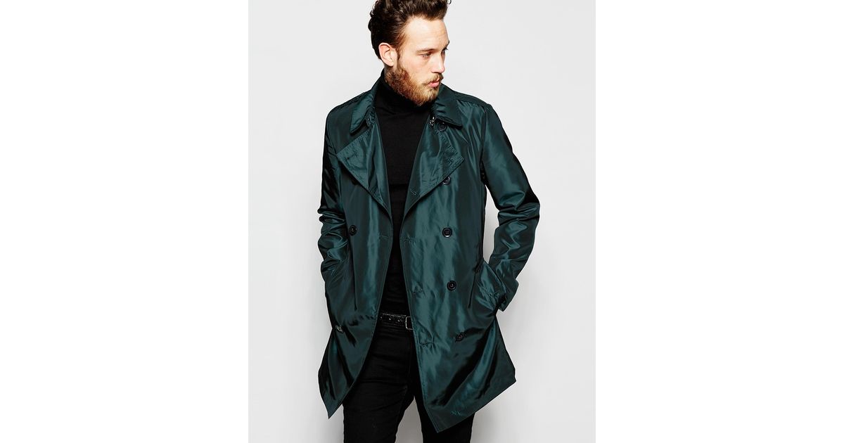 emerald green raincoat