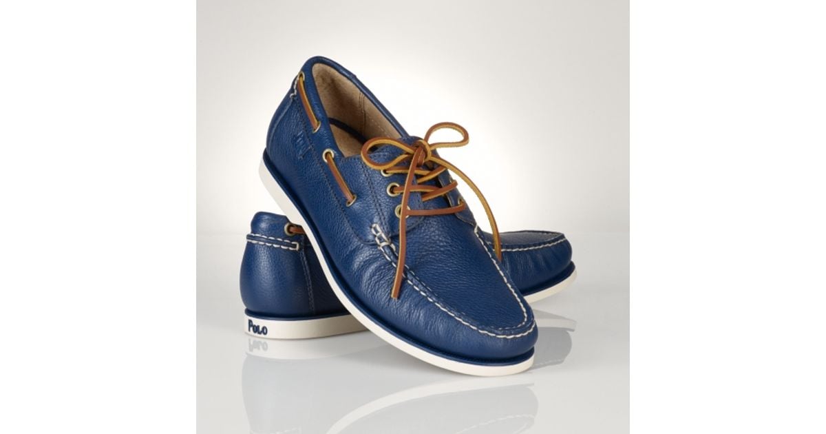 blue polo boat shoes