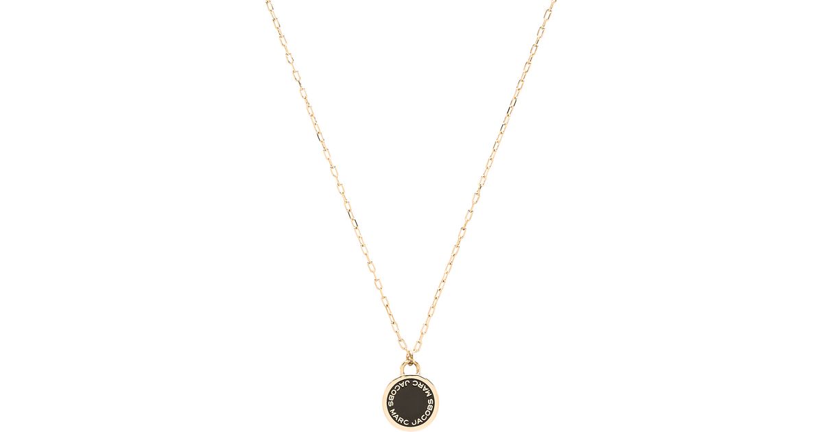 Marc Jacobs Gold Black Animal Print Letter Logo Disc Long Pendant Necklace - Marc By Marc Jacobs Enamel Disc Pendant Necklace Marc Jacobs Gold Black Animal Print Letter Logo Disc Long Pendant Necklace - Marc By Marc Jacobs Enamel Disc Pendant Necklace