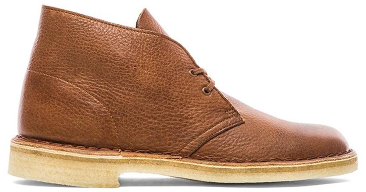 clarks desert boot tan tumbled leather