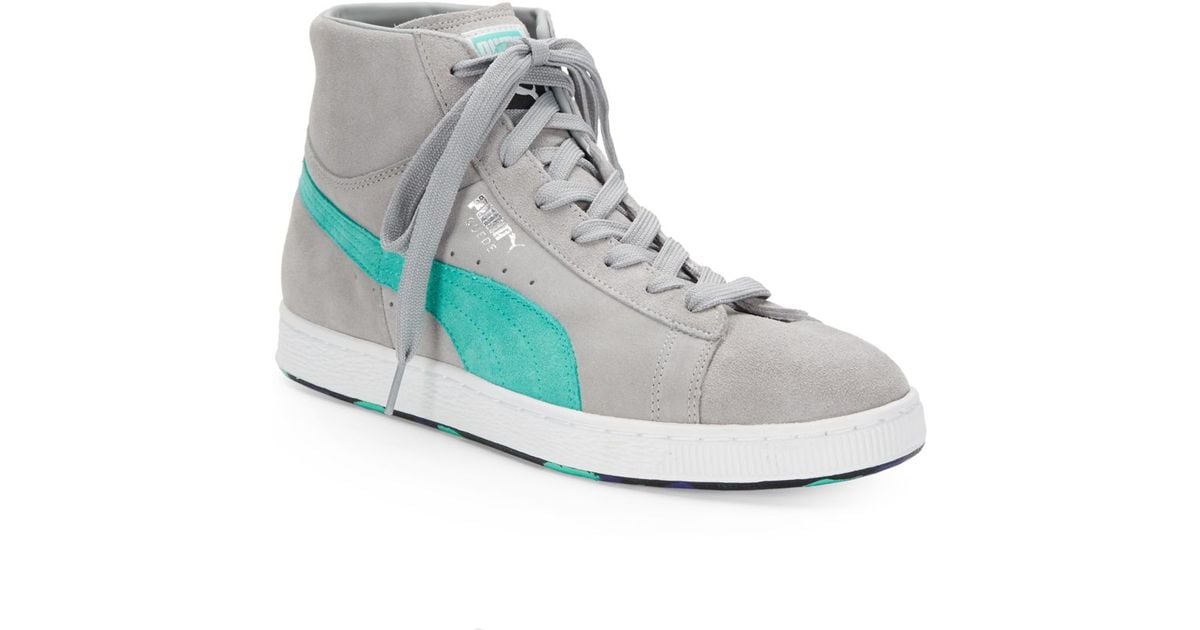 PUMA Suede Mid Classic+ High-top Sneakers in Gray for Men | Lyst
