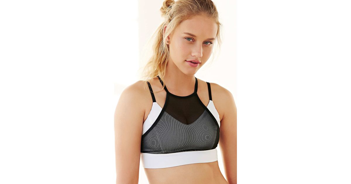 white halter sports bra