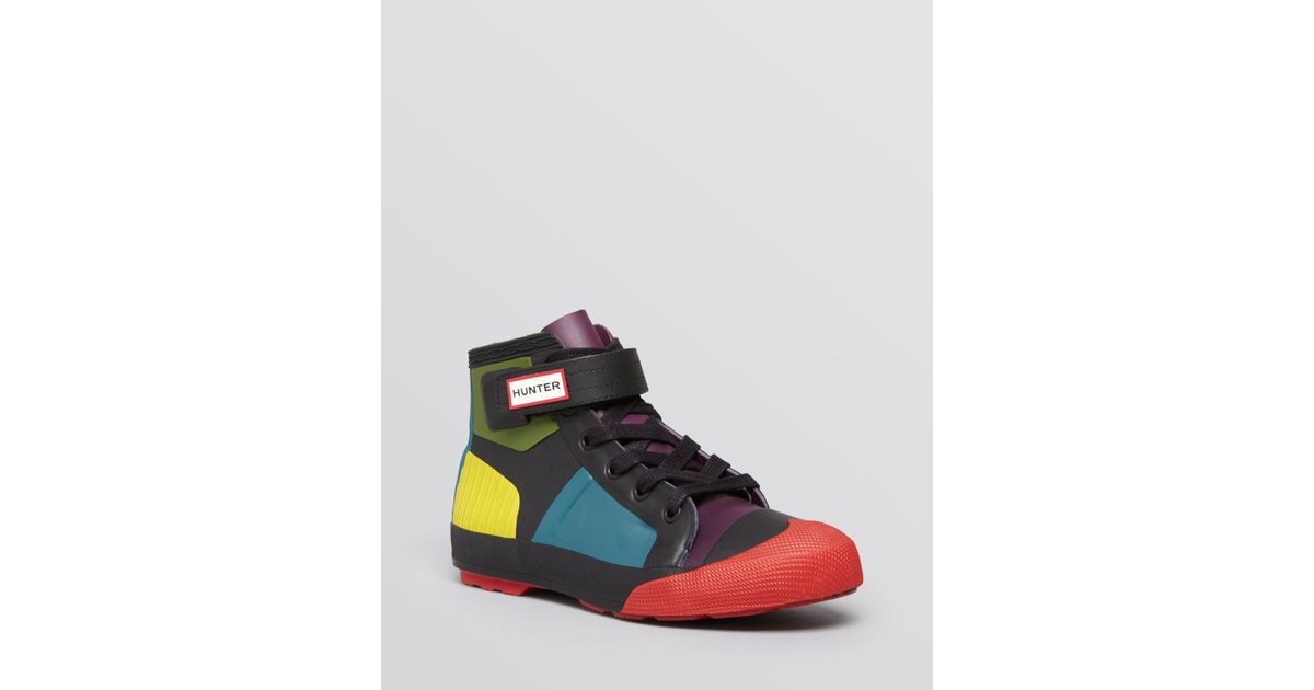 hunter high top rain sneakers