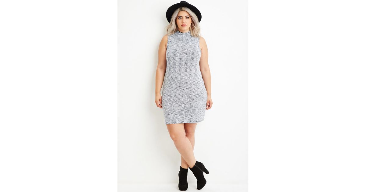 plus size cream sweater dress