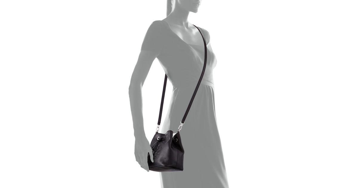 tory burch black bucket bag