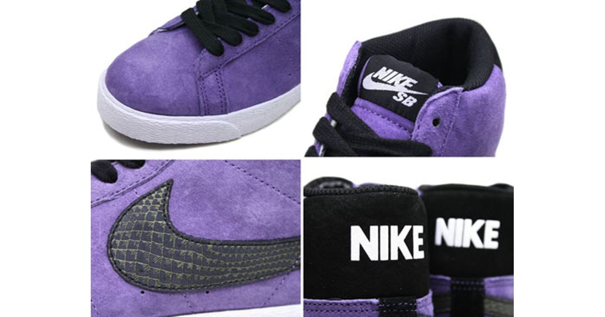 Nike Sb Blazer High Premium Purple Suede for Men Lyst(04)