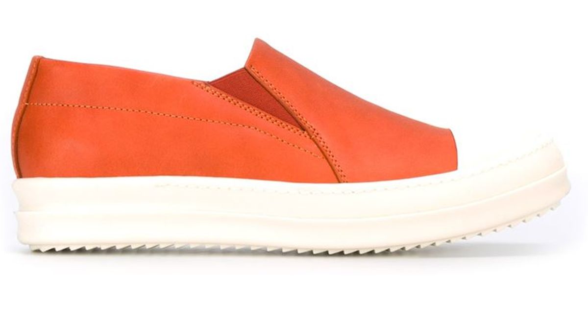 rick owens orange sneakers