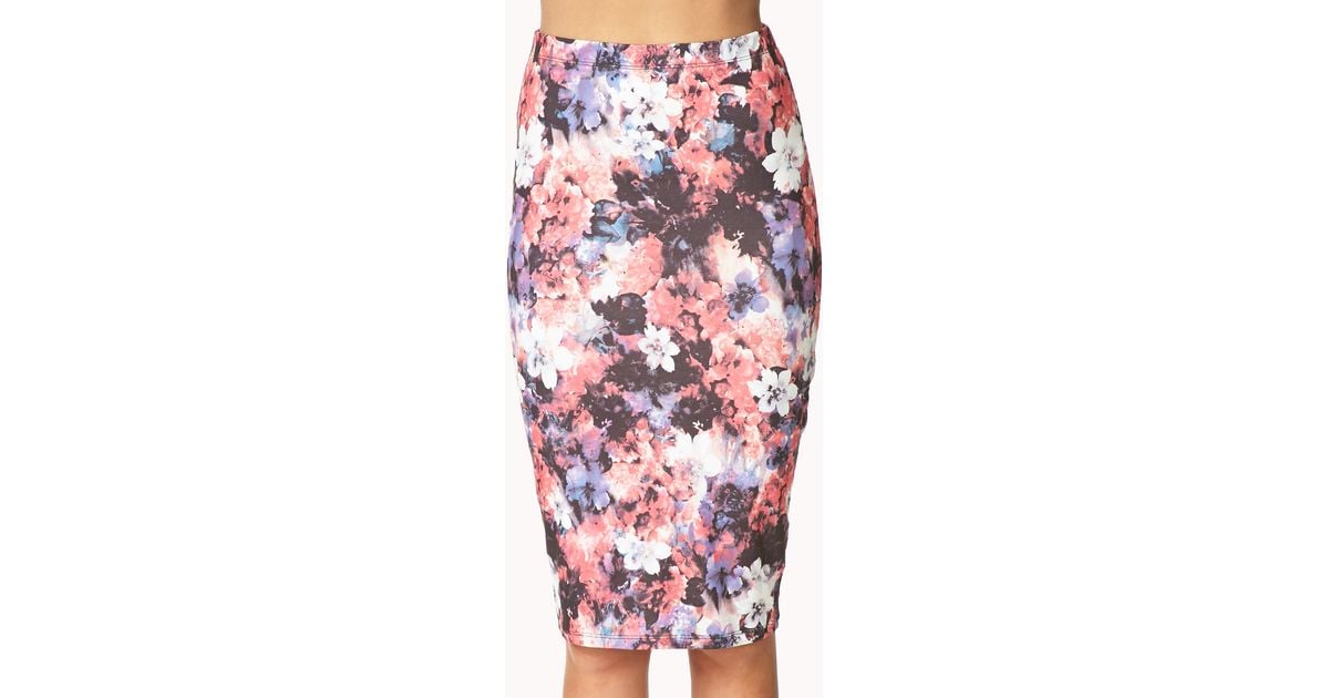 floral bodycon skirt