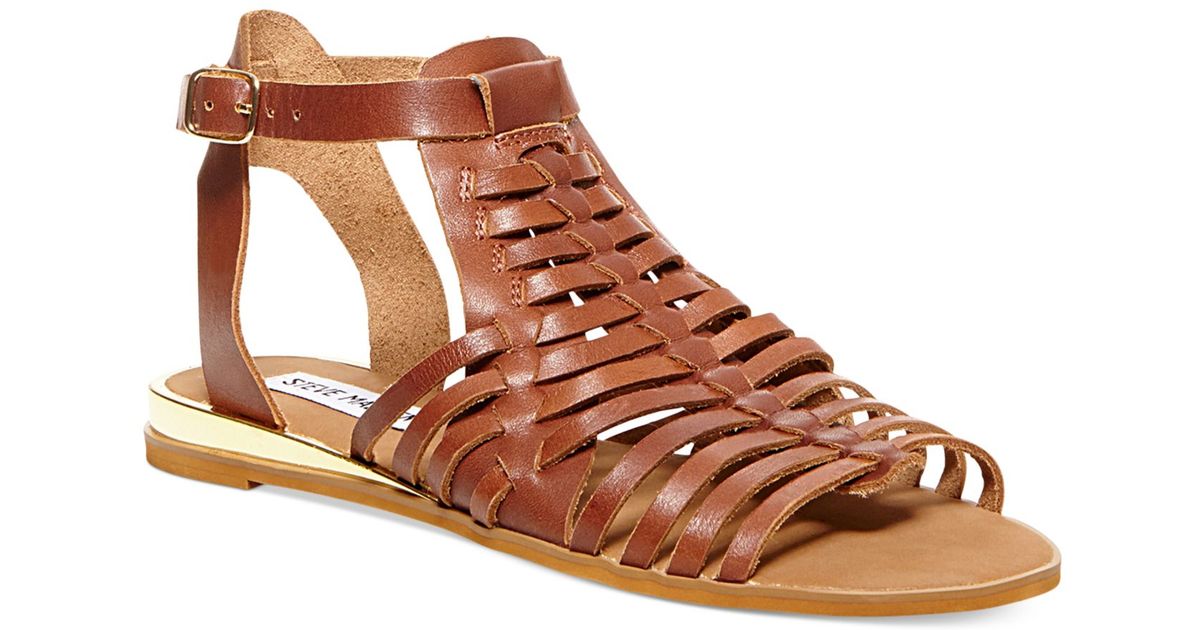 gladiator sandals cognac
