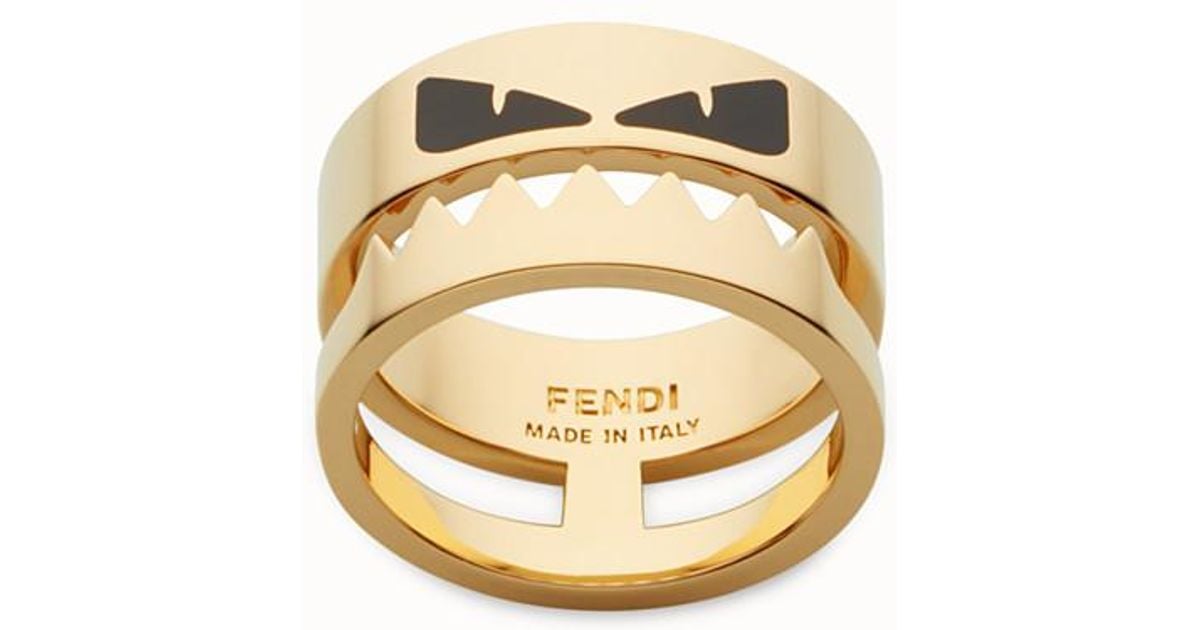 Fendi Ring in Gold (Metallic) for Men Lyst