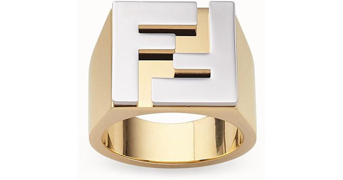 Fendi Ring in Gold (Metallic) for Men Lyst