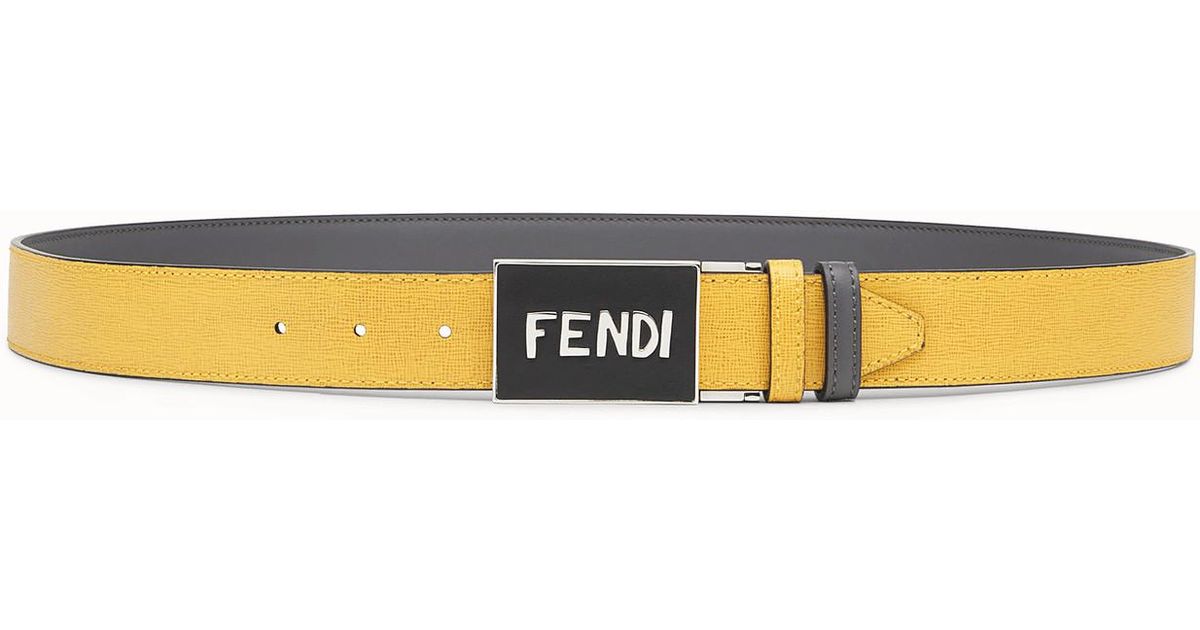 yellow fendi belt