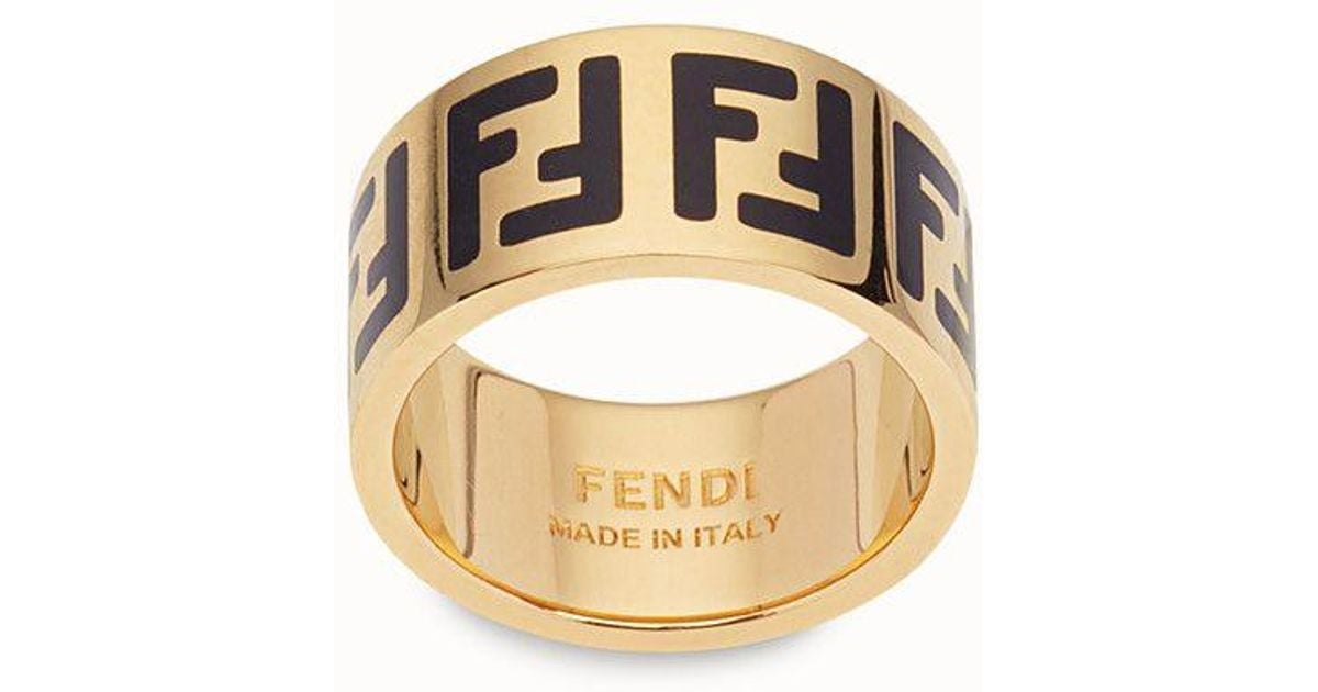 Fendi Ff Ring in Gold (Metallic) Lyst