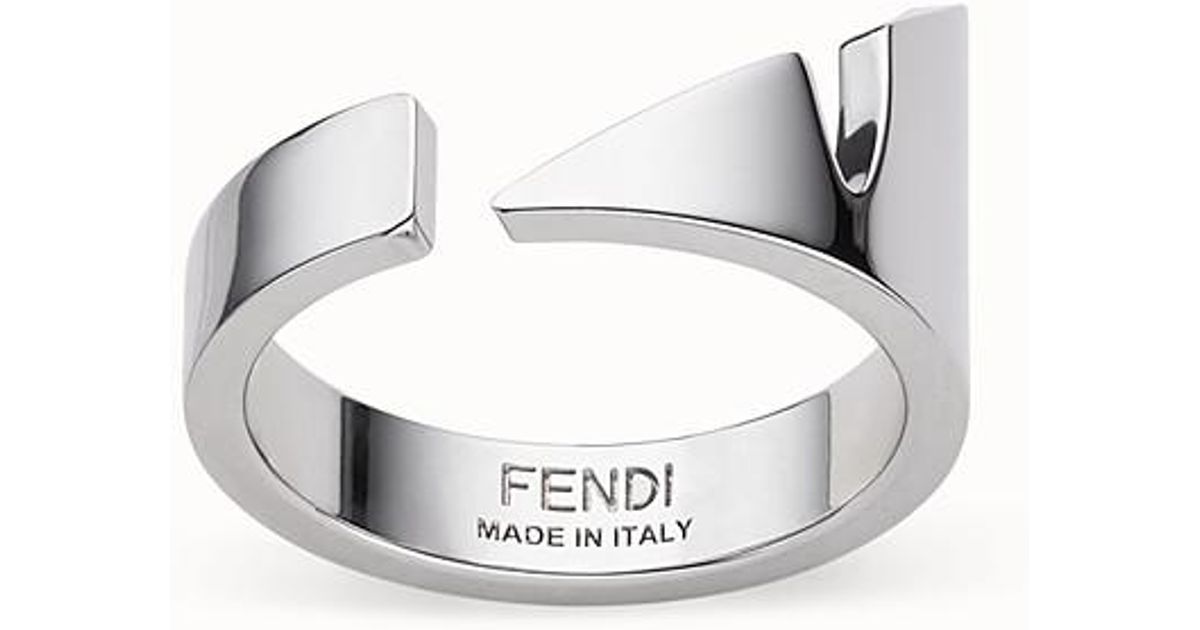 Fendi Ring in Silver (Metallic) for Men Lyst