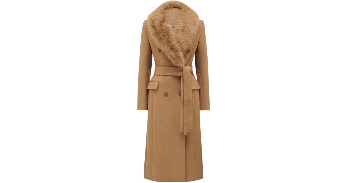 Forever New Women's Frankie Faux Fur Collar Coat in Natural Lyst UK