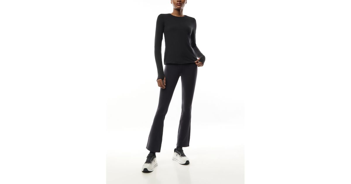 Alo Yoga Alosoft Finesse Long Sleeve Top in Black | Lyst UK