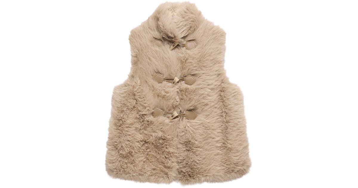 Mint Velvet Women's Faux Fur Gilet in Natural Lyst UK
