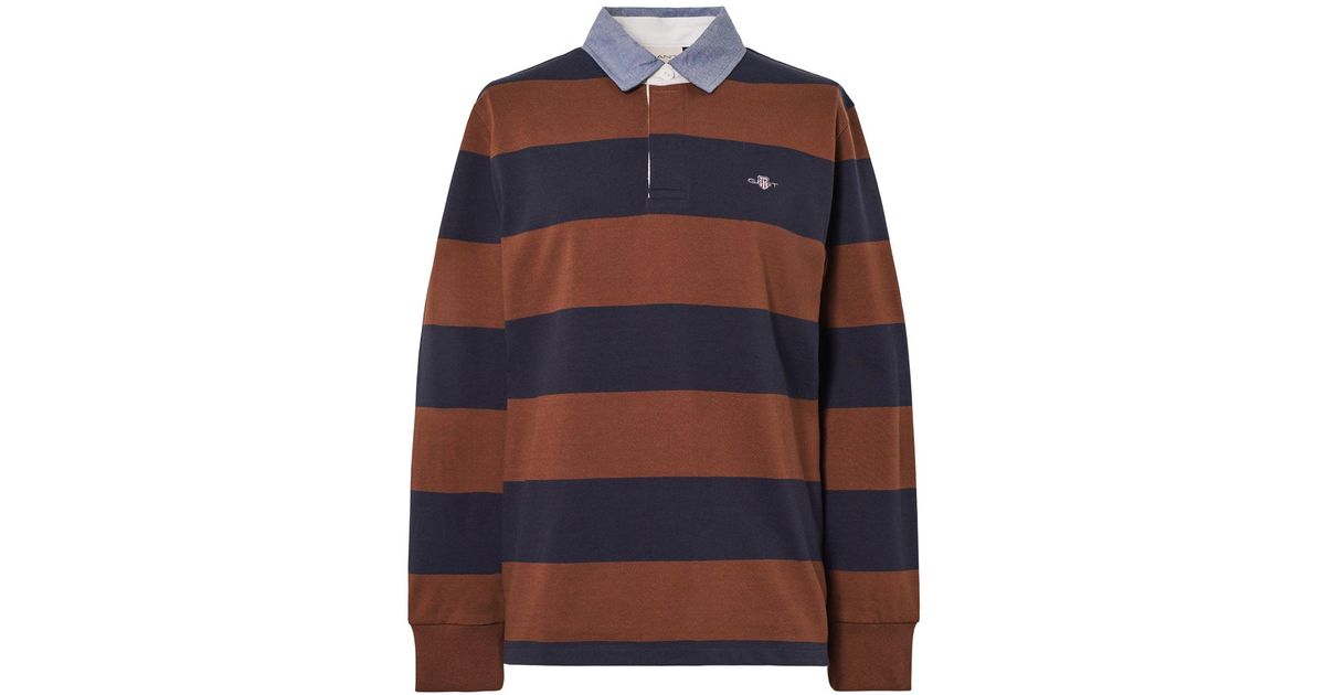 Silk Rugger GANT Chambray Stripe Heavy Rugger in Blue for Men | Lyst UK