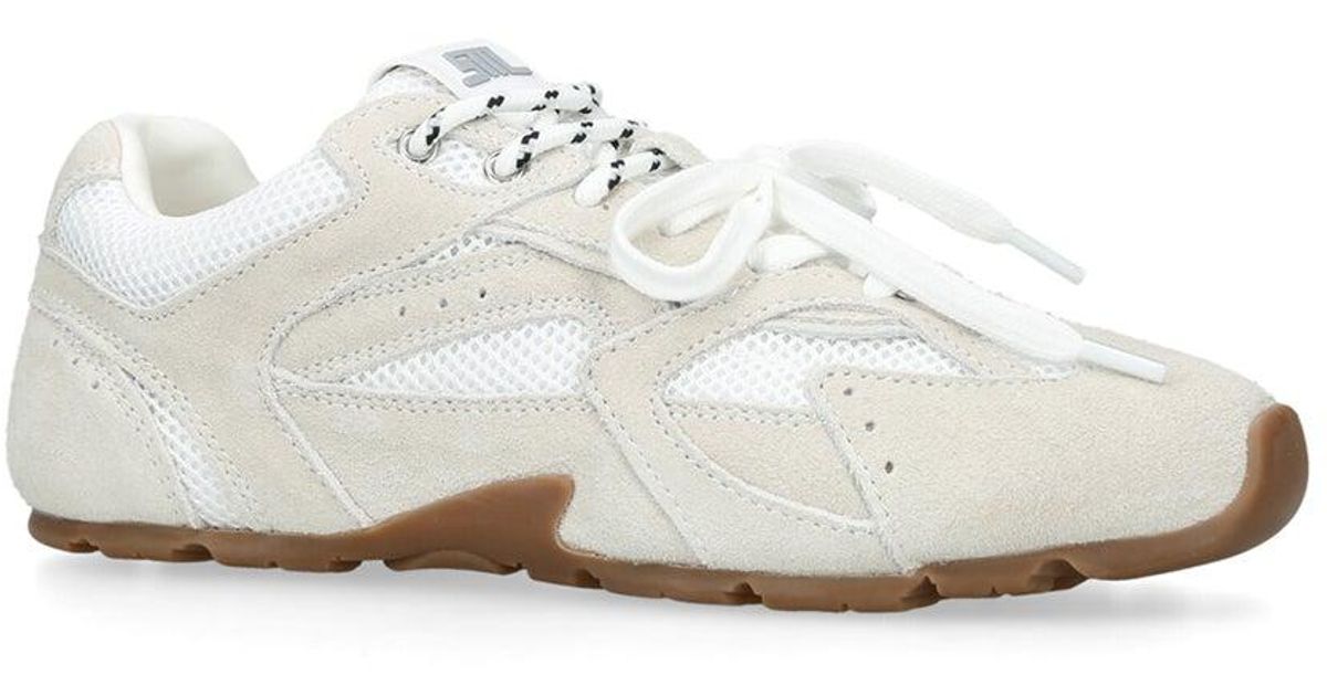 Steve Madden Aisel Suede Trainers in White | Lyst UK
