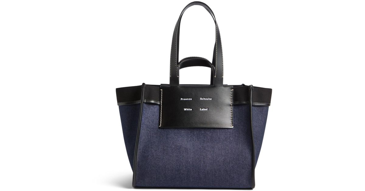 Proenza Schouler Women's Large Morris Denim Tote in Blue