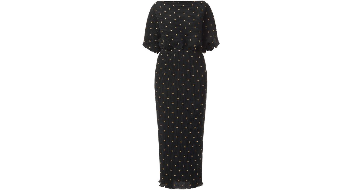 Never Fully Dressed Women's Tilly Plisse Dress in Black | Lyst UK