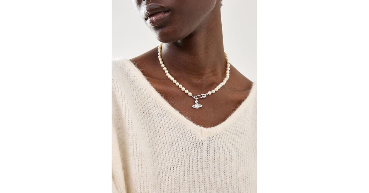 Vivienne Westwood Lucrece Pearl Necklace in Brown | Lyst UK Vivienne Westwood Lucrece Pearl Necklace in Brown | Lyst UK