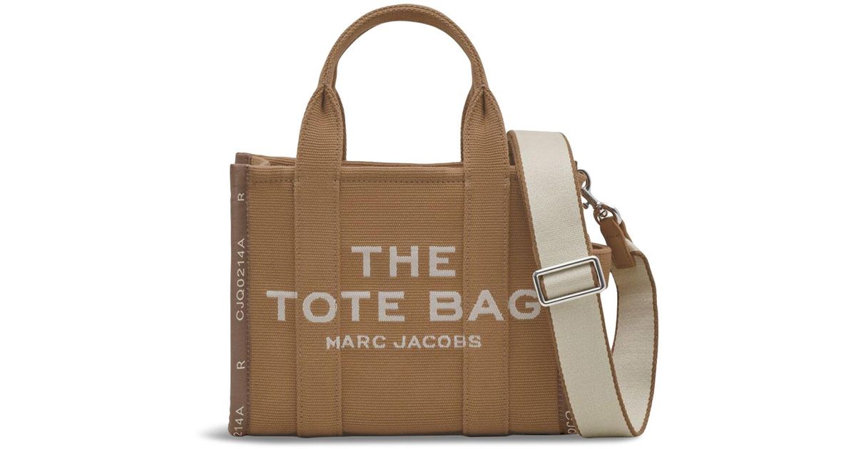 Marc Jacobs The Jacquard Mini Traveler Warm Sand Tote Bag in Natural