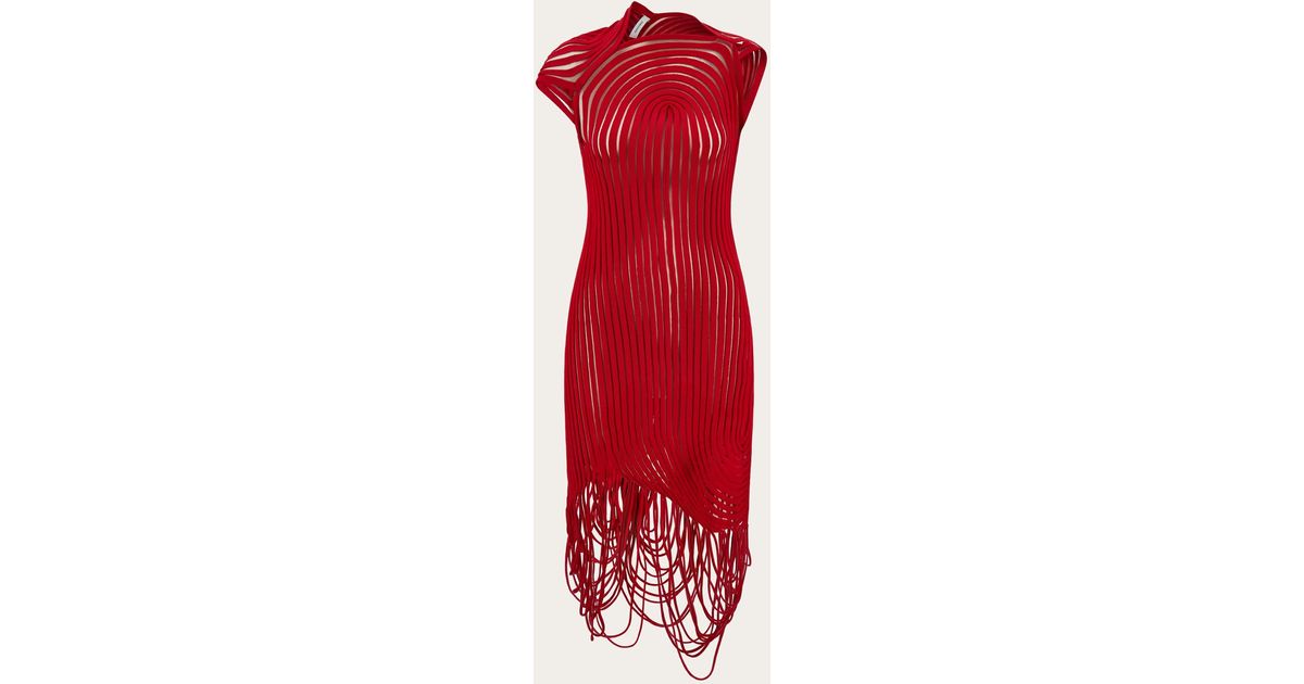 open lace back dress Ferragamo by Maximilian Davis - Orange Women Party/Cocktail Dress