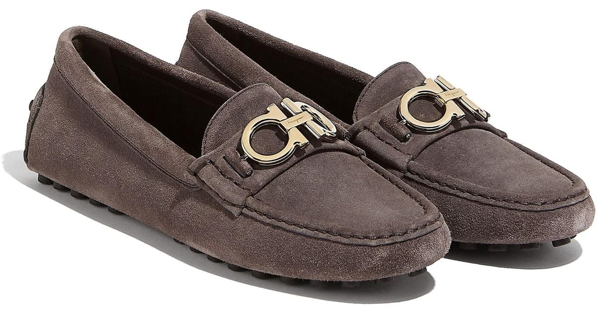 gancini driver moccasin suede