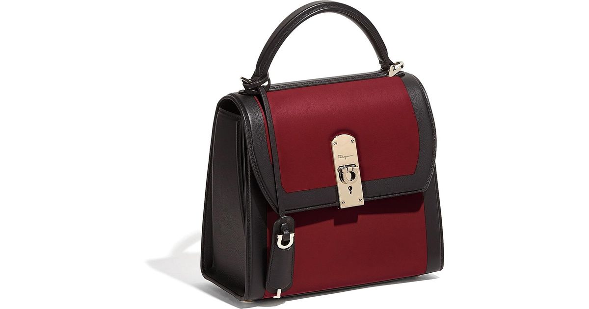Ferragamo Leather Ferragamo Boxyz Bag in Red - Lyst