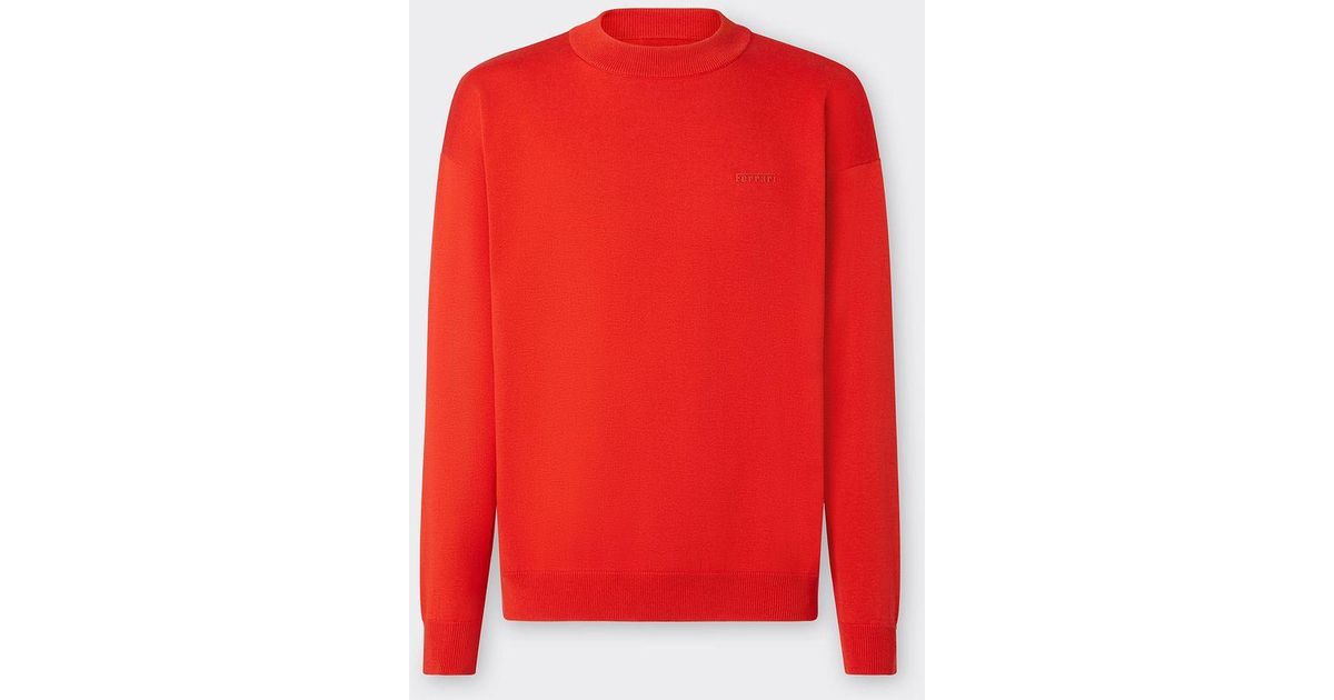 Ferrari jacquard logo motif cardigan - Red