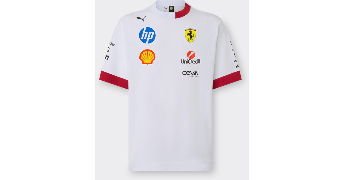 ferrari-Blanco-Optico-Camiseta 