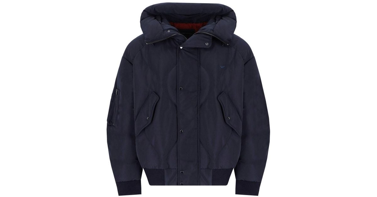 Oxford down top hooded bomber jacket