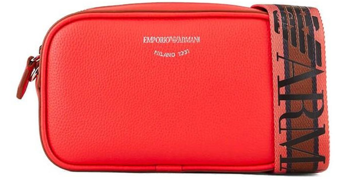 Emporio Armani Camera Bag Crossbody Tas in het Rood voor heren Lyst NL