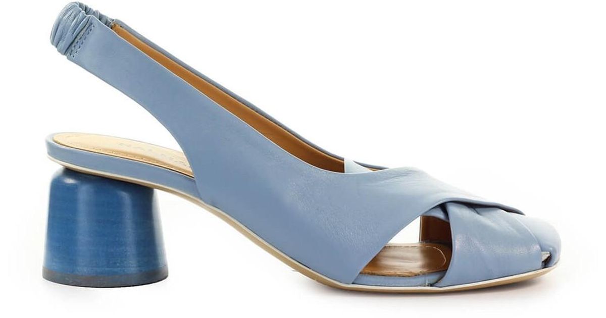 light blue leather heels