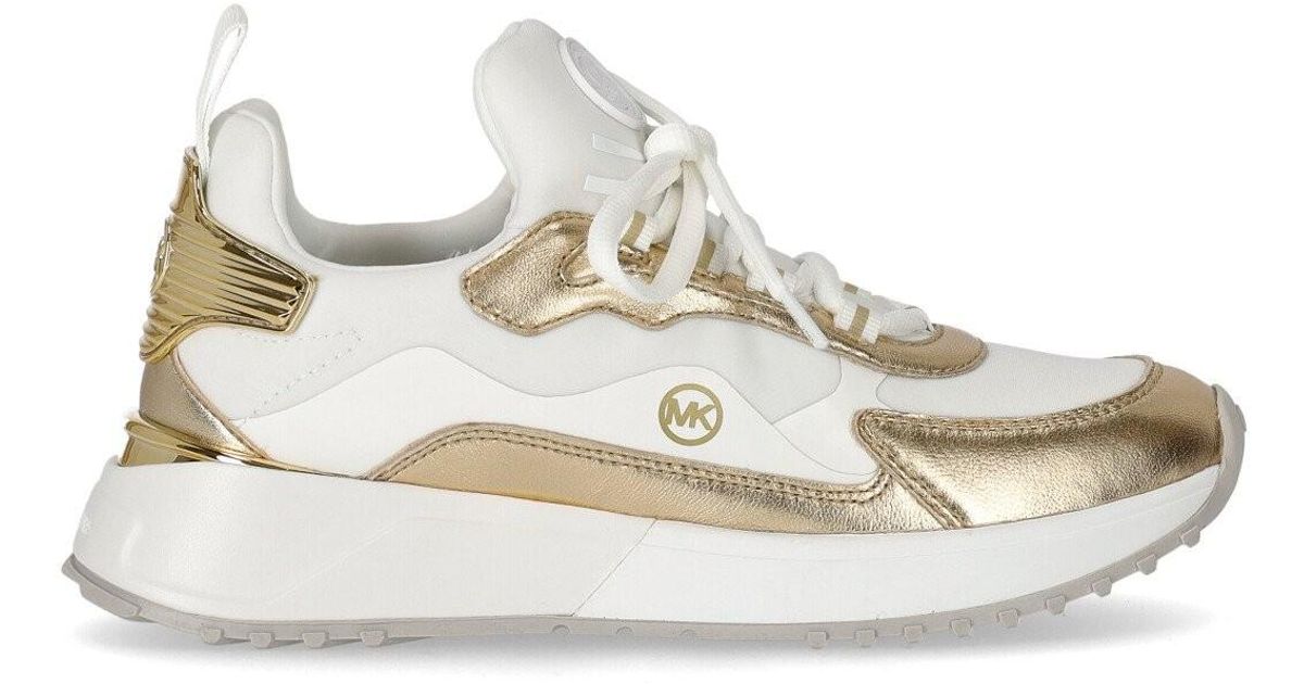 michael kors white gold sneakers