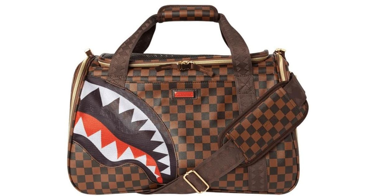 Sprayground Sharks In Paris Pet Carrier Bag in Brown Lyst