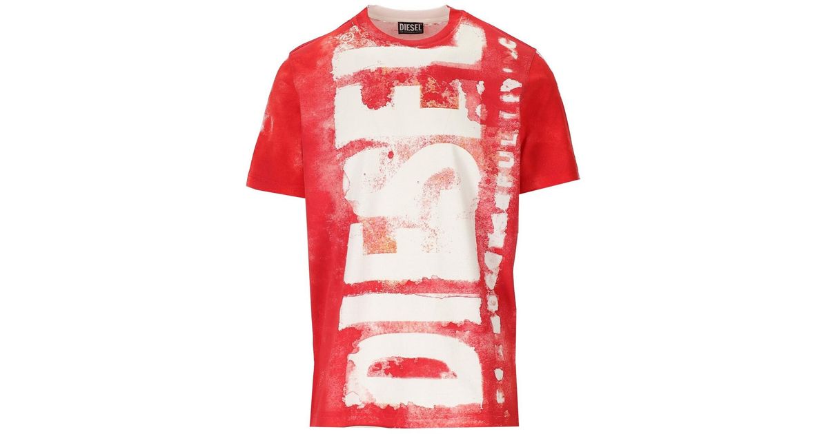 DIESEL T-just-g12 Red T-shirt for Men | Lyst