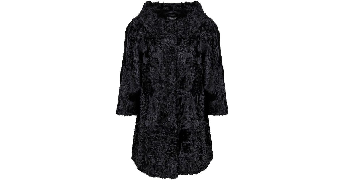 black astrakhan coat