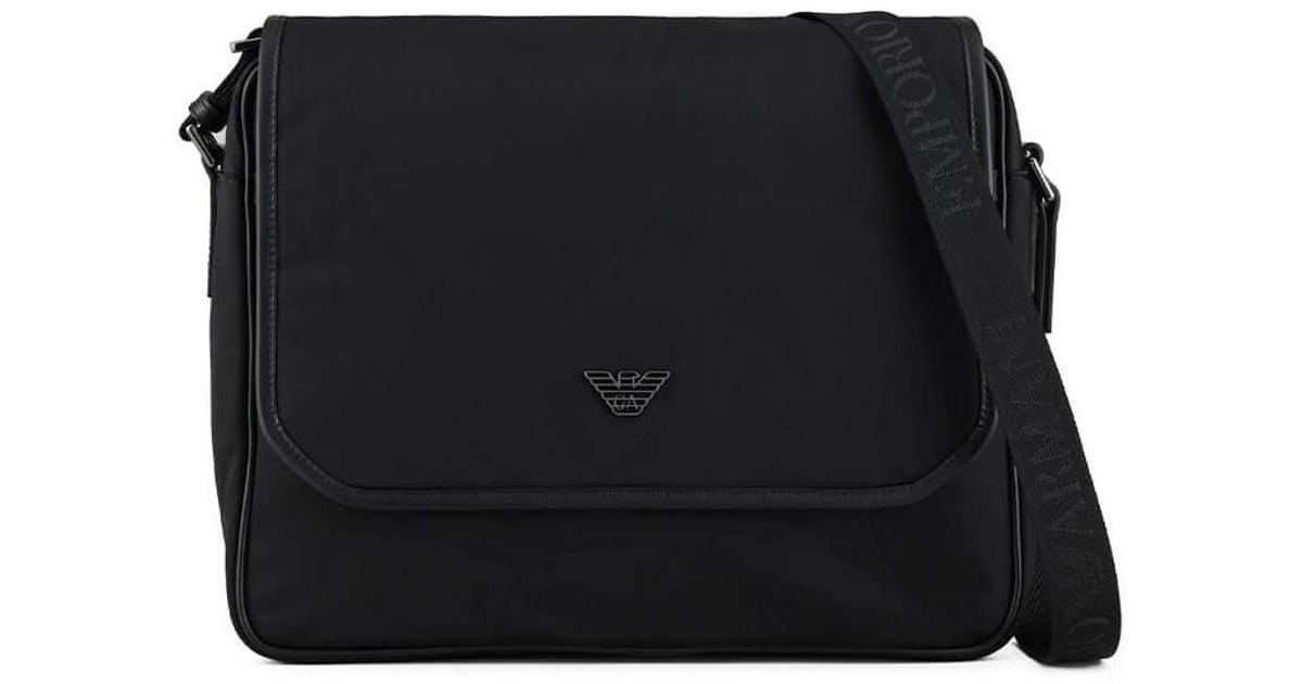 Emporio Armani Messenger Bag in Black for Men Lyst