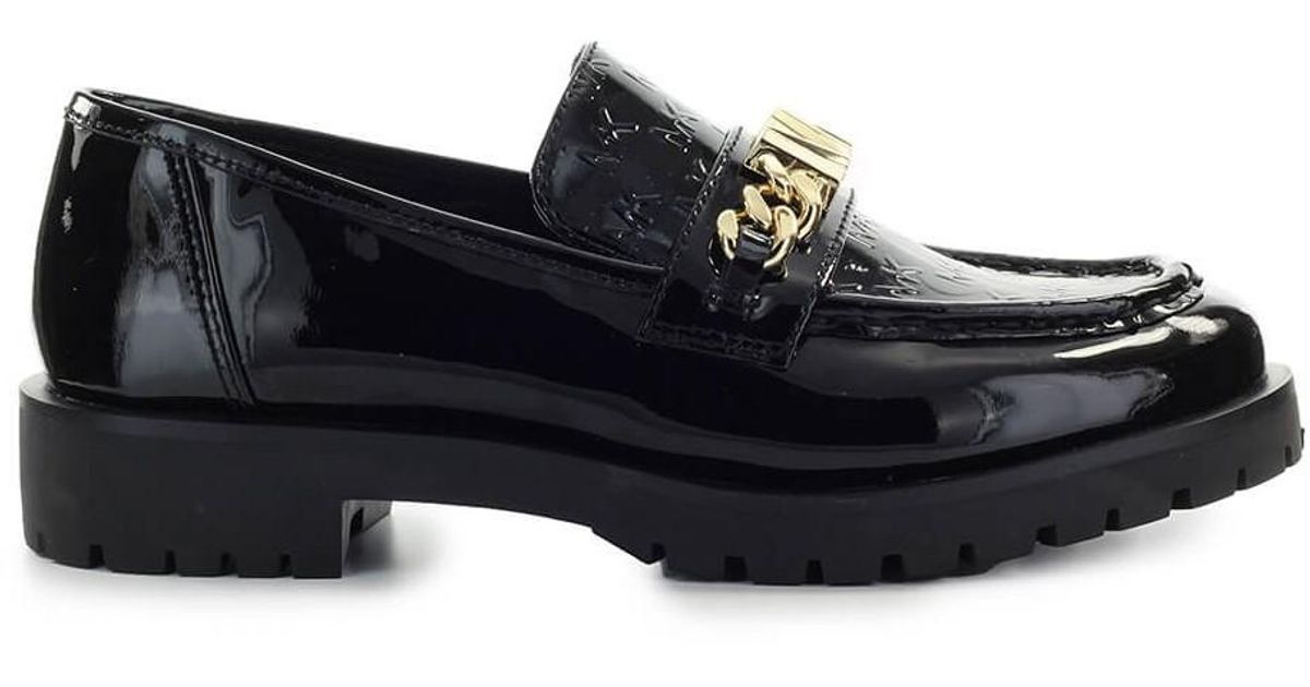 Michael Kors Blaine Patent Leather Loafer in Black - Lyst