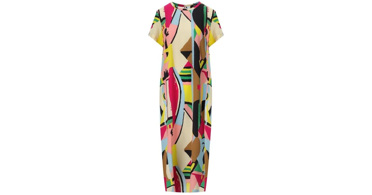 Rainbow gate printed maxi dress best sale