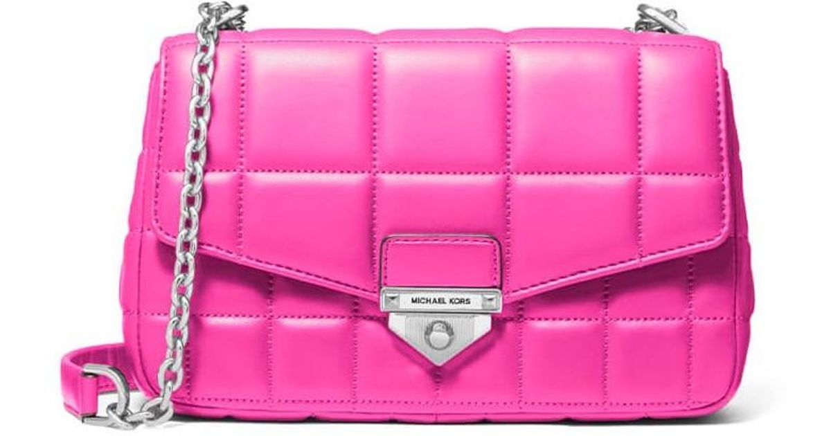 Michael Kors Soho Small Fuchsia Crossbody Bag in Pink | Lyst
