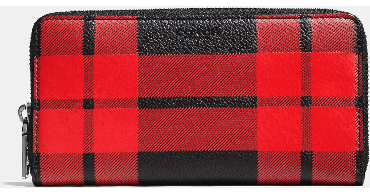 coach checkered wallet
