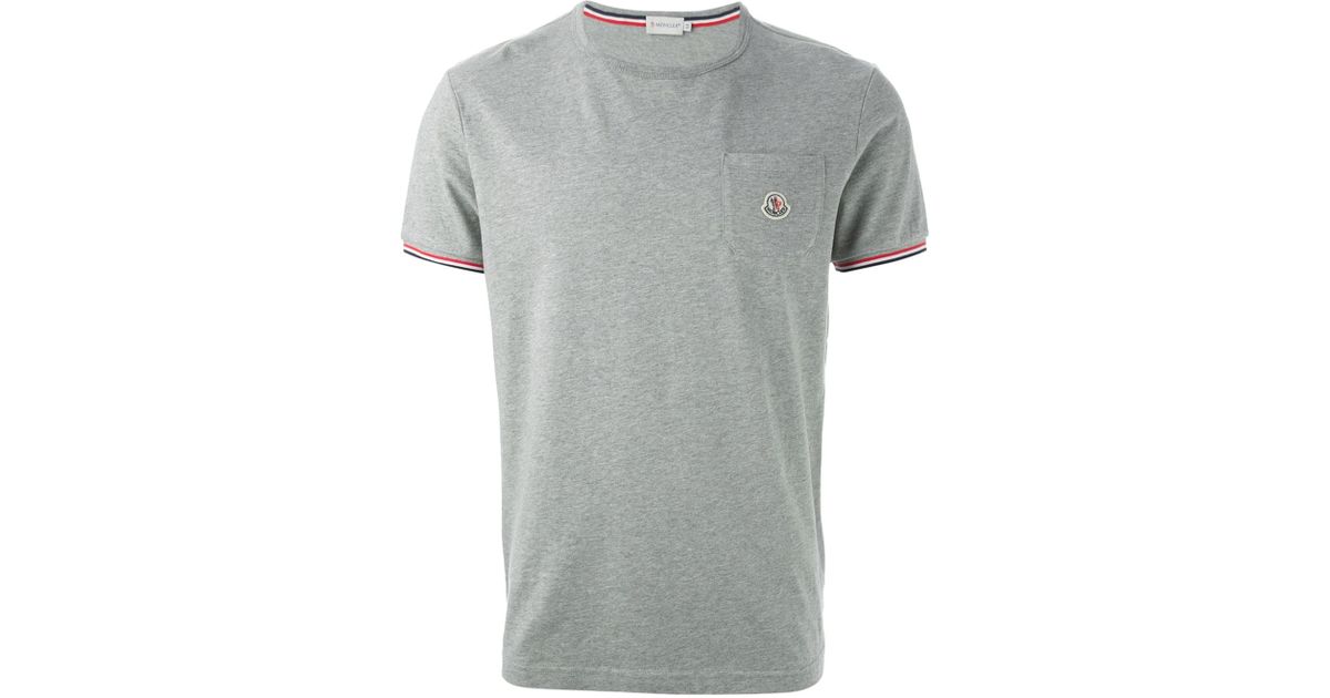 Moncler Crew Neck T-Shirt in Grey (Gray 