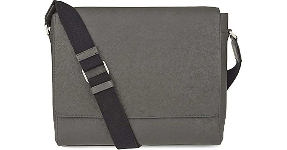 Mulberry Maxwell Grained Leather Messenger Bag in Flint Grey (Grey) for Men - Lyst