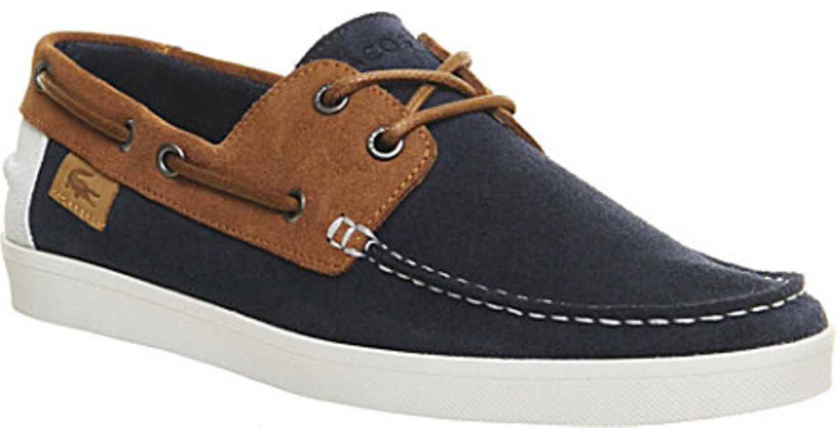 lacoste boat shoes brown