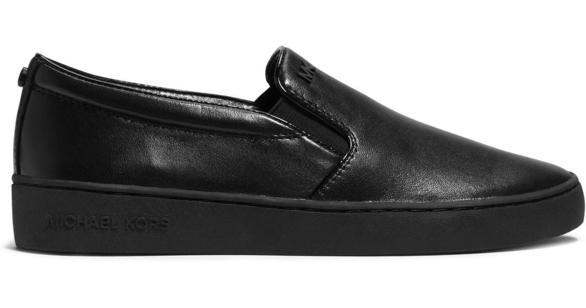 Michael Kors Keaton Leather Slip-on Sneaker in Black - Lyst
