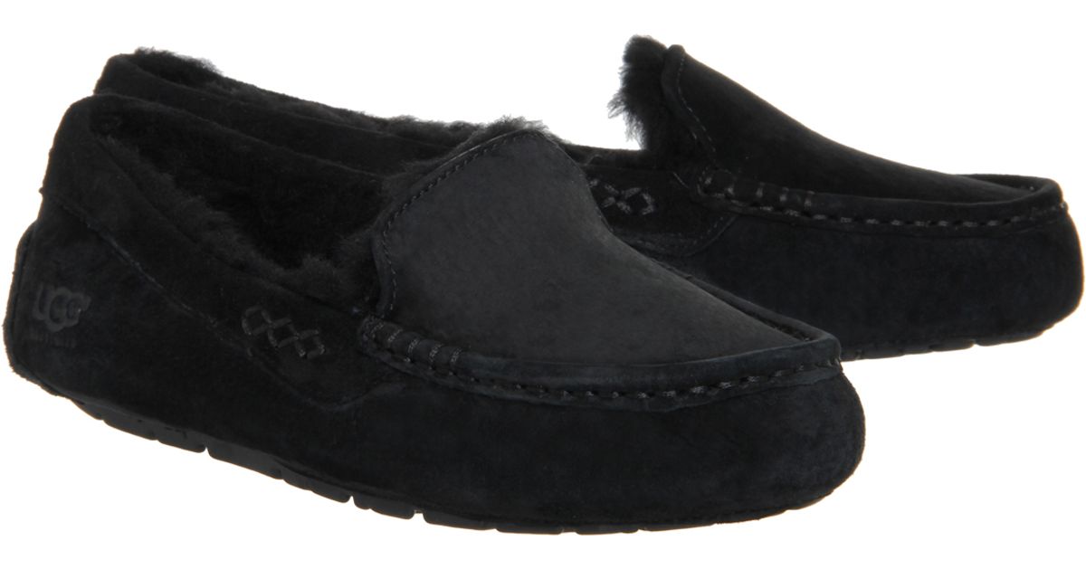 Ugg Ansley Slippers in Black | Lyst